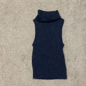 abercrombie turtle neck Navy knit vest